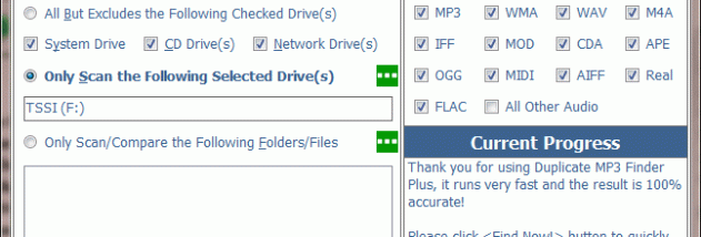 Duplicate MP3 Finder Plus screenshot