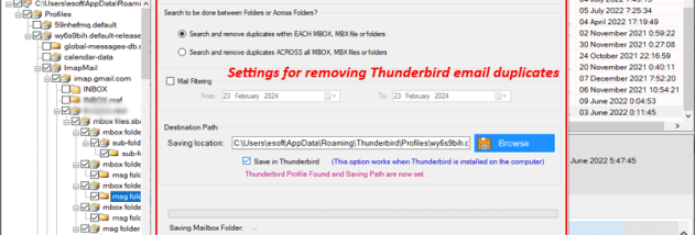 Duplicate Remover for Thunderbird screenshot