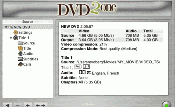 DVD2one for Windows screenshot