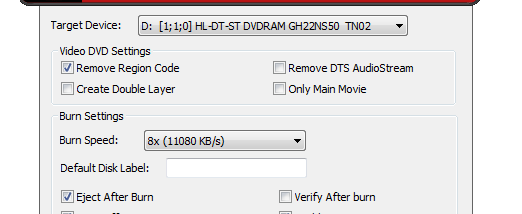 DVDneXtCOPY SimpleX screenshot