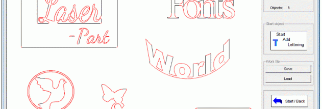 DXF Laser Cutting Fonts screenshot