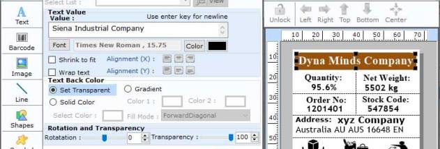 EAN 128 Barcodes Application screenshot