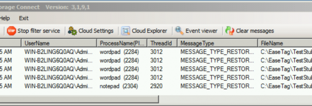 EaseTag Cloud Storage Connect screenshot