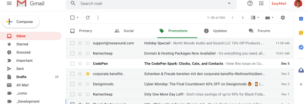 EasyMail for Gmail screenshot