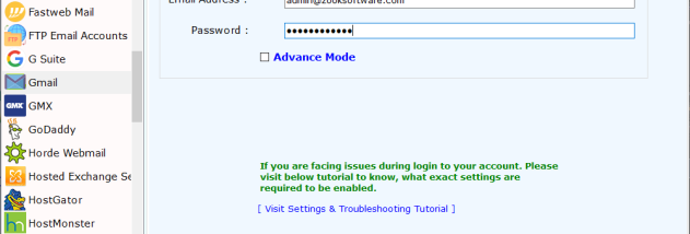 Email Backup Software screenshot