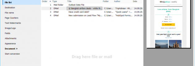 Email Detail Archive screenshot
