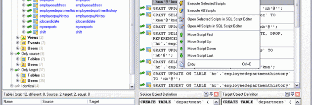 EMS DB Comparer 2011 for MySQL screenshot