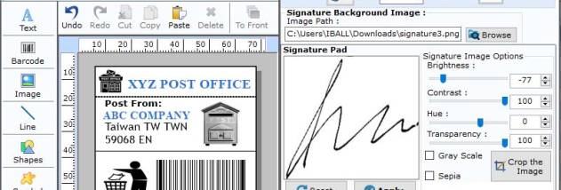 Encode and Read USPS Tray Barcode screenshot