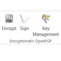 Encryptomatic OpenPGP for MS Outlook screenshot