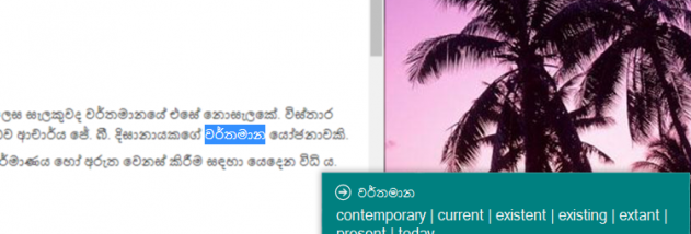 English Sinhala Popup Dictionary screenshot
