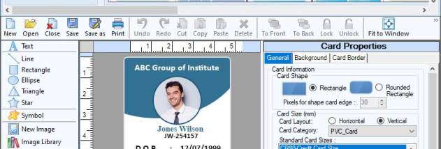 Enhanced Visitor ID Card Software screenshot
