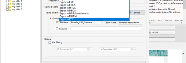 Enstella MSG Converter Software screenshot