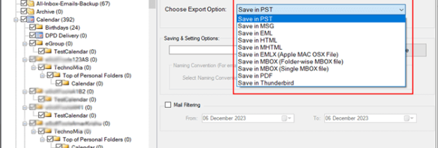 Enstella Office365 Backup Software screenshot