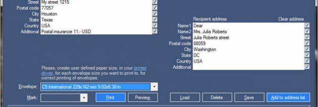 Envelomat screenshot