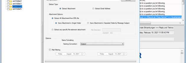eSoftTools EML Attachment Extractor screenshot