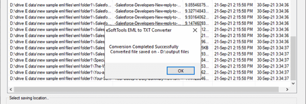 eSoftTools EML to TXT Converter Software screenshot