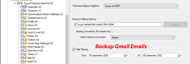 eSoftTools Gmail Backup Software screenshot