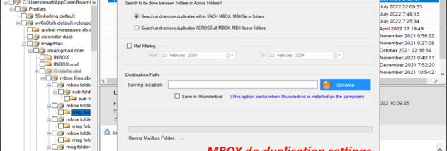 eSoftTools MBOX Duplicate Remover screenshot