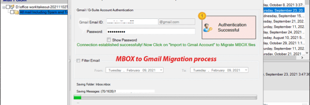 eSoftTools MBOX to Gmail Converter screenshot