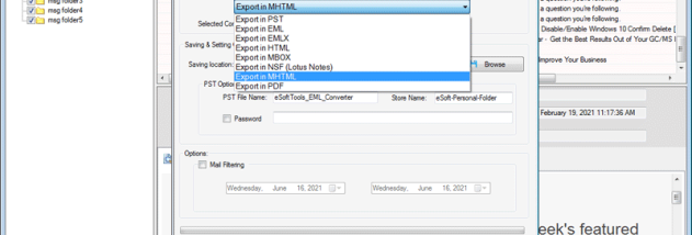 eSoftTools MSG Converter Software screenshot