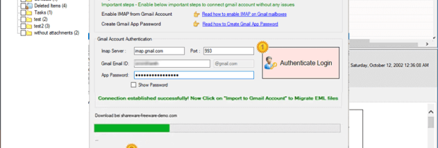 eSoftTools MSG to Gmail Converter screenshot
