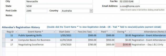 Events Management Software screenshot