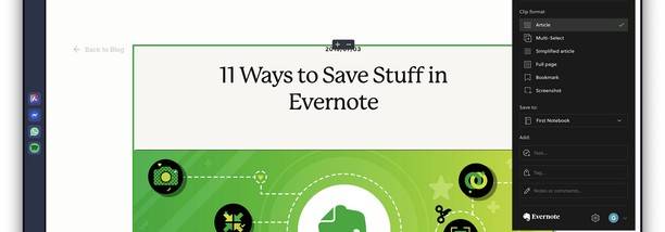 Evernote Web Clipper for Opera screenshot