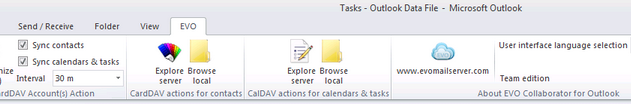 EVO Collaborator for Outlook screenshot