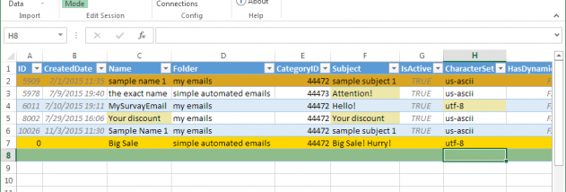 Excel Add-in for Salesforce Marketing Cloud screenshot