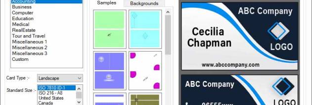 Excel Business ID Card Making Software screenshot