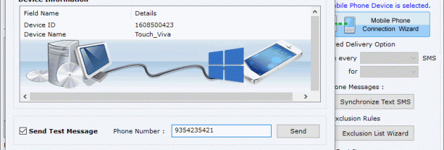 Excel SMS Sending Software for Windows screenshot