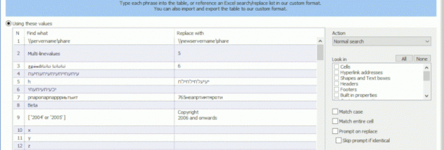 ExcelPipe Find and Replace for Excel screenshot