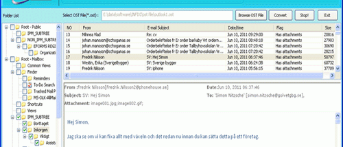 Exchange OST to PST Converter screenshot