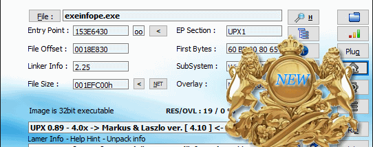 Exeinfo PE screenshot