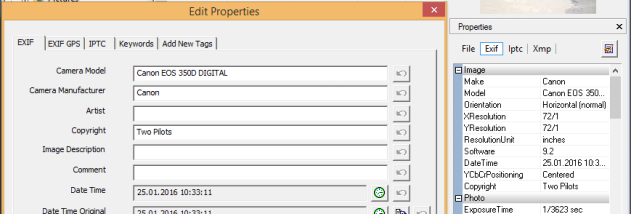 Exif Pilot screenshot