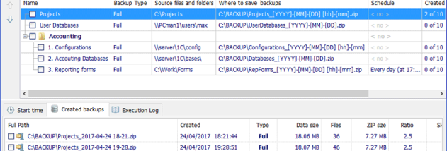 Exiland Backup Professional screenshot