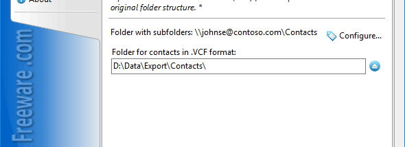 Export Contacts to vCard screenshot