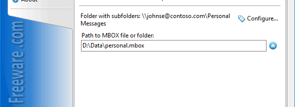 Export Messages to MBOX for Outlook screenshot