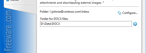 Export Outlook to DOCX screenshot