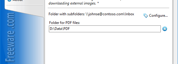 Export Outlook to PDF screenshot