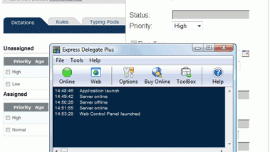 Express Delegate Dictation File Manager screenshot