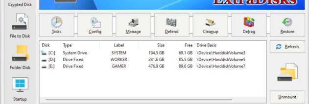 ExtraDisks Home screenshot
