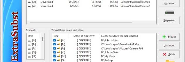 ExtraSubst x64 screenshot