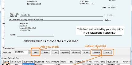 ezCheckDraft screenshot