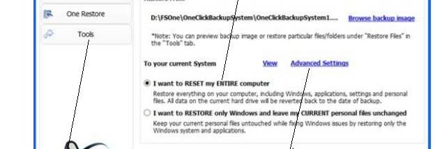 FarStone OneRestore screenshot
