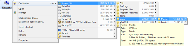 FastFolders screenshot