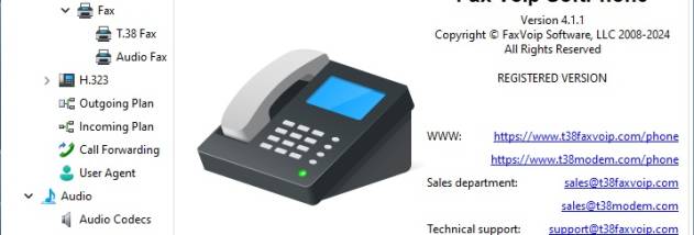 Fax Voip Softphone screenshot