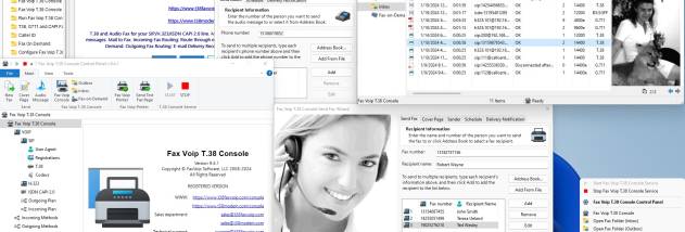 Fax Voip T.38 Console screenshot