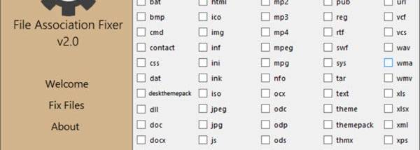 File Association Fixer screenshot