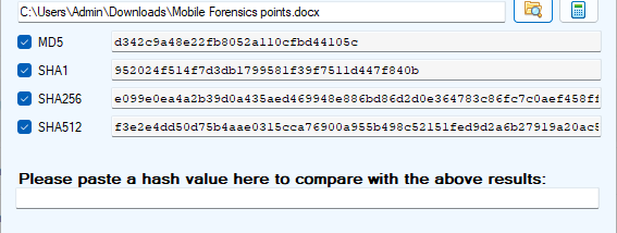 File Hash Calculator screenshot